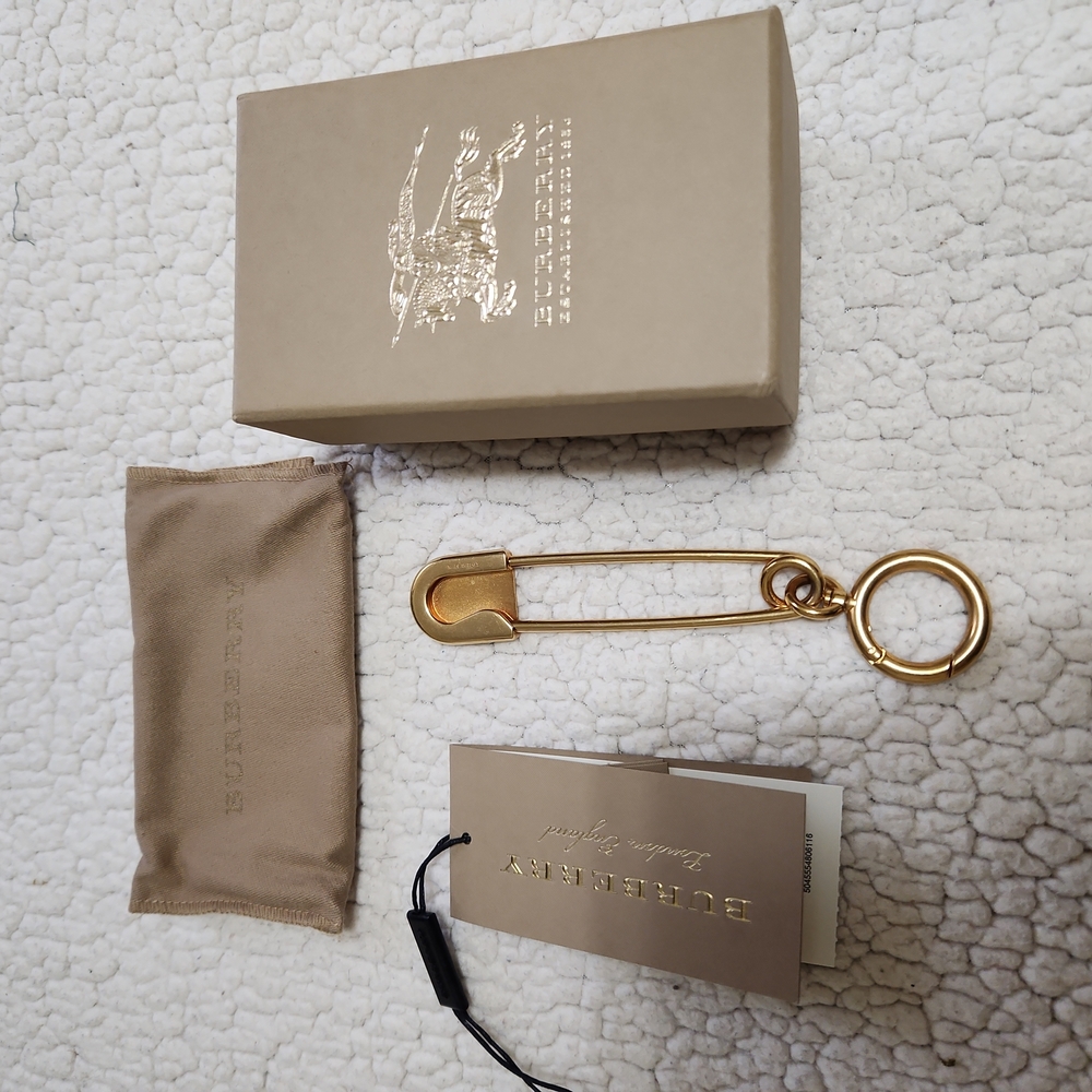BURBERRY Clothespin/Diaper Pin Bag Charm